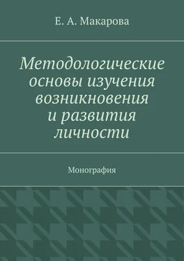 Е. Макарова Методологические основы изучения возникновения и развития личности. Монография обложка книги