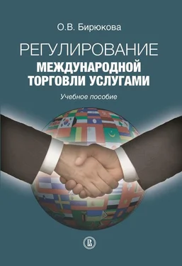 Ольга Бирюкова Регулирование международной торговли услугами обложка книги