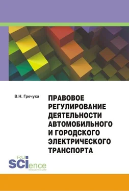 Владимир Гречуха Правовое регулирование деятельности автомобильного и городского электрического транспорта обложка книги