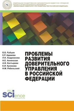 Борис Рубцов Проблемы развития доверительного управления в Российской Федерации обложка книги