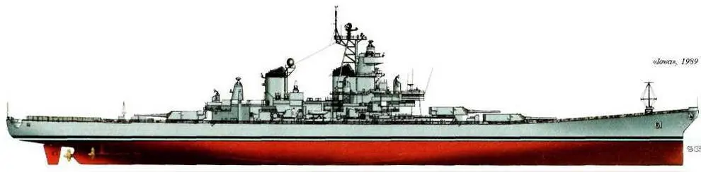 Айова 1989 г Схема башенной установки и погребов боезапаса линкора - фото 79