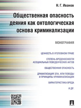 Никита Иванов Общественная опасность деяния как онтологическая основа криминализации. Монография обложка книги