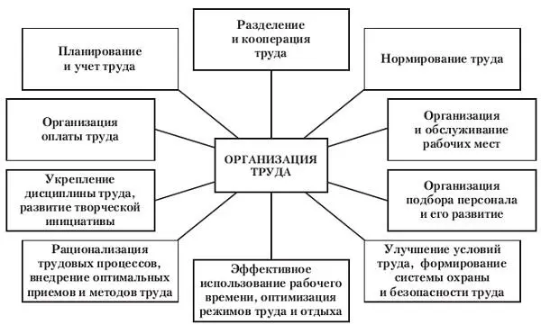 Рис 1 Содержание организации труда на предприятии Если практическому - фото 2