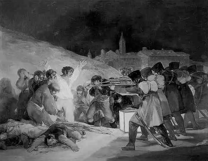Гойя Расстрел повстанцев в ночь со 2го на 3 мая 1808 г Из окон дома в - фото 28