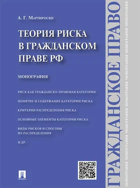 Артем Мартиросян Теория риска в гражданском праве РФ. Монография обложка книги