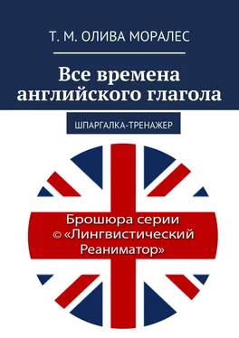 Т. Олива Моралес Все времена английского глагола. Шпаргалка-тренажер обложка книги