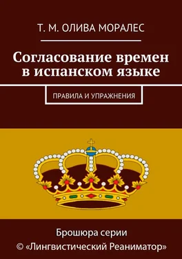 Т. Олива Моралес Согласование времен в испанском языке. Правила и упражнения обложка книги