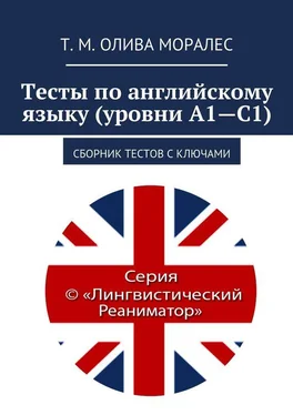 Т. Олива Моралес Тесты по английскому языку (уровни А1—С1). Сборник тестов с ключами обложка книги