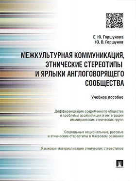 Юрий Горшунов Межкультурная коммуникация и этнические стереотипы и ярлыки англоговорящего сообщества. Учебное пособие обложка книги