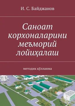 Ибадулла Байджанов Саноат корхоналарини меъморий лойиҳалаш. методик қўлланма обложка книги