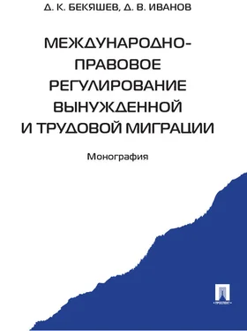 Дамир Бекяшев Международно-правовое регулирование вынужденной и трудовой миграции обложка книги