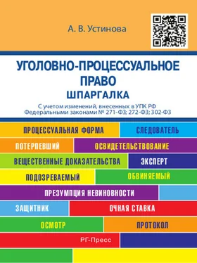 Анастасия Устинова Уголовно-процессуальное право. Шпаргалка. Учебное пособие обложка книги