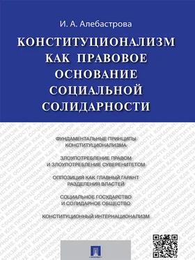 Ирина Алебастрова Конституционализм как правовое основание социальной солидарности. Монография обложка книги