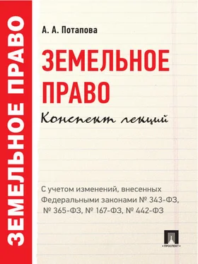 А. Потапова Земельное право. Конспект лекций. Учебное пособие обложка книги