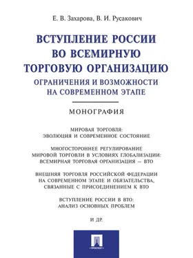 Елена Захарова Вступление России в ВТО: ограничения и возможности на современном этапе. Монография обложка книги