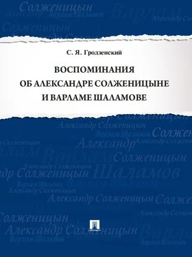 Сергей Гродзенский Воспоминания об Александре Солженицыне и Варламе Шаламове обложка книги