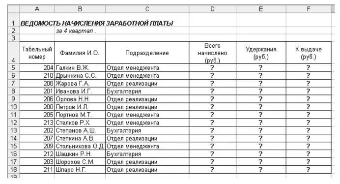 Рис 113 Таблица для расчета итоговой квартальной заработной платы 11 - фото 116