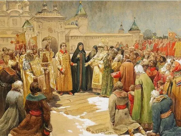 Лебедев К В Избрание Михаила Романова в 1663 году фрагмент 1912 г Ко - фото 10