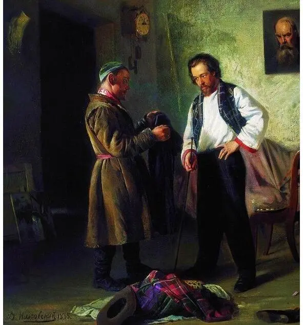 Маковский В Е Художник продающий старые вещи татарину фрагмент 1865 г - фото 21