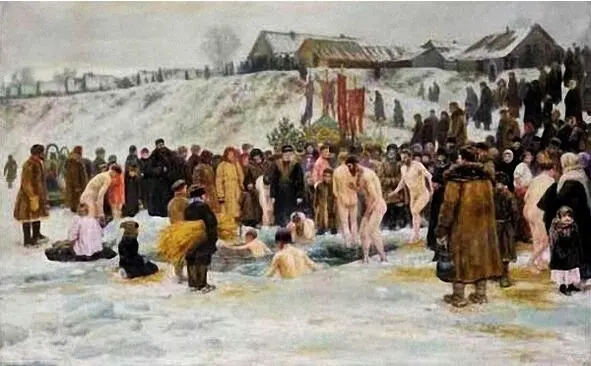 Грандковский Н К Купание после благословения воды шестого января Праздник - фото 32