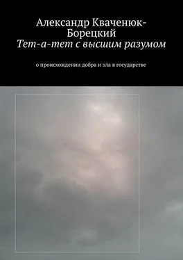 Александр Кваченюк-Борецкий Тет-а-тет с высшим разумом. о происхождении добра и зла в государстве обложка книги