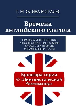 Т. Олива Моралес Времена английского глагола. Правила употребления и построения, сигнальные слова всех времен, упражнения и тесты обложка книги