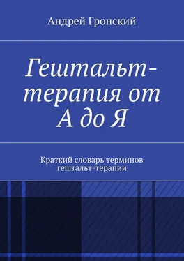 Андрей Гронский Гештальт-терапия от А до Я. Краткий словарь терминов гештальт-терапии обложка книги