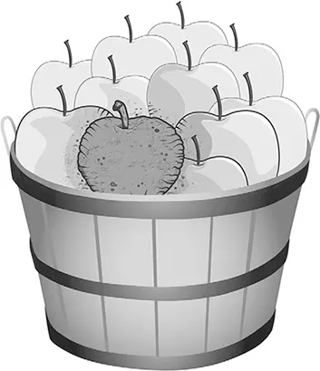Рис 5 Гнилое яблоко в бочкеПредставьте себе бочку с яблоками Состояние всех - фото 7