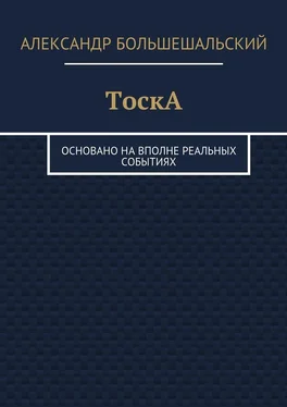 Александр Большешальский ТоскА. Основано на вполне реальных событиях обложка книги