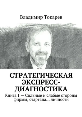 Владимир Токарев Стратегическая экспресс-диагностика. Книга 1 – Сильные и слабые стороны фирмы, стартапа… личности обложка книги