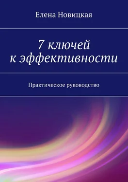 Елена Новицкая 7 ключей к эффективности. Практическое руководство обложка книги