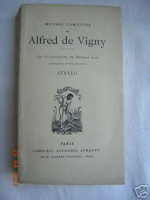 Alfred de Vigny Les consultations du docteur Noir Stello Première - фото 1