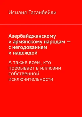 Исмаил Гасанбейли Азербайджанскому и армянскому народам – с негодованием и надеждой. А также всем, кто пребывает в иллюзии собственной исключительности обложка книги