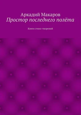 Аркадий Макаров Простор последнего полёта. Книга стихо-творений обложка книги