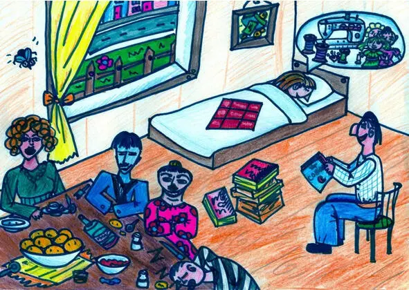 Сначала дядя Петя пытался читать ей детские книжки но потом ему почемуто все - фото 5