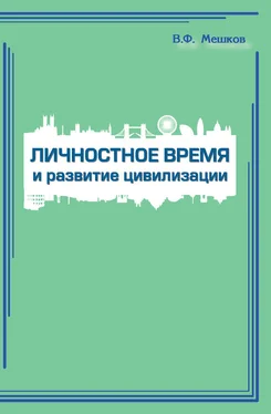 Владимир Мешков Личностное время и развитие цивилизации обложка книги