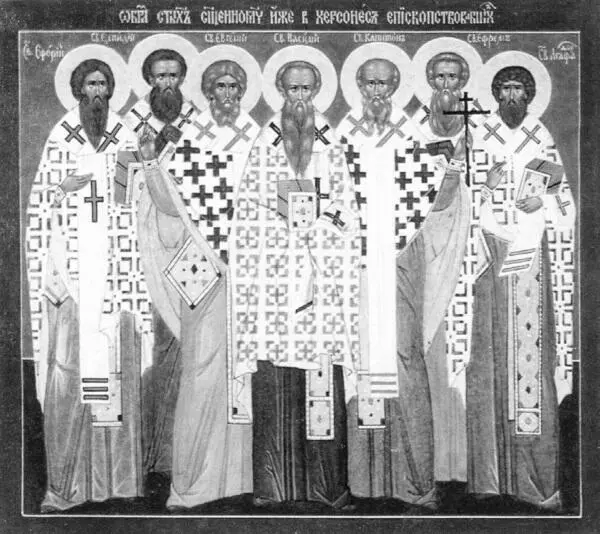 Херсонесские святители Икона Россия XX в Видя запустение своих капищ - фото 12