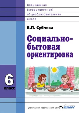 Вера Субчева Социально-бытовая ориентировка. 6 класс обложка книги