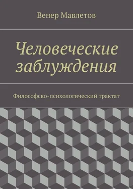 Венер Мавлетов Человеческие заблуждения. Философско-психологический трактат обложка книги