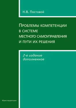 Николай Постовой Проблемы компетенции в системе местного самоуправления и пути их решения обложка книги