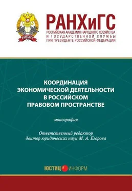 Коллектив авторов Координация экономической деятельности в российском правовом пространстве обложка книги