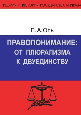 Павел Оль Правопонимание: от плюрализма к двуединству обложка книги