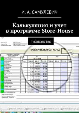 Ирина Самулевич Калькуляция и учет в программе Store-House обложка книги