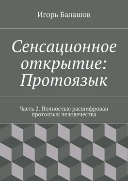 Игорь Балашов Сенсационное открытие: Протоязык. Часть 2 обложка книги