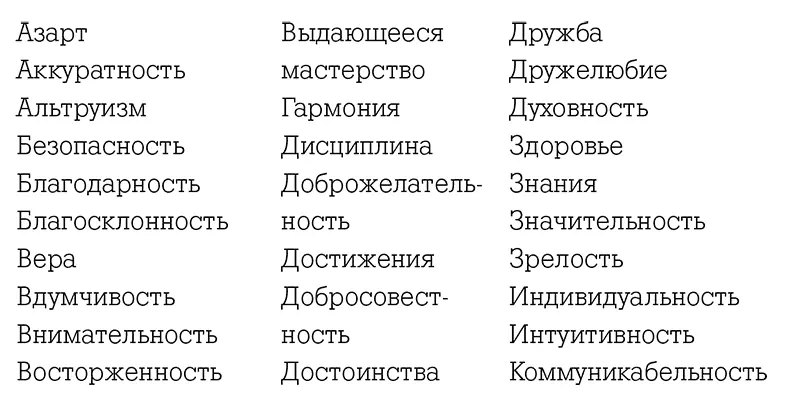 Теперь когда вы выбрали три основных ценности отметьте одну из них и - фото 5