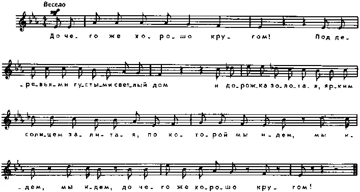 До чего же хорошо кругом Под деревьями густыми светлый дом И дорожка - фото 32
