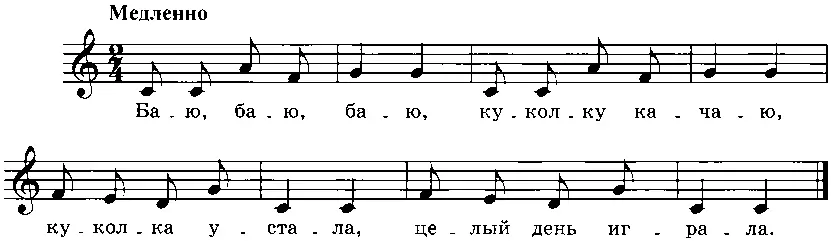 Повторите песню на слова баю баю стимулируя малыша подпеть вам От - фото 183