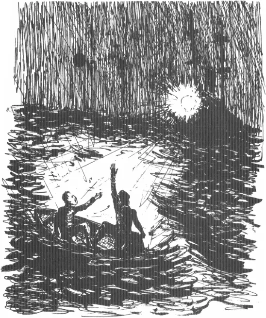 В это время вспыхнул прожектор спасательного корабля посланного в море для - фото 4