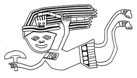 Рис 117Летящее божество с грибом в руке в искусстве паракас Южная Америка - фото 160