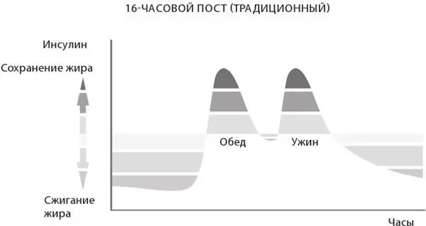 Рис 122 Уровень инсулина при 16часовом голодании с 8часовым окном приёма - фото 80